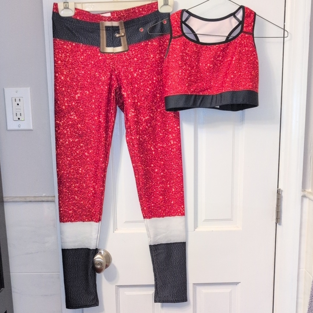 Fiercepulse Santa Inspired  Activewear Set